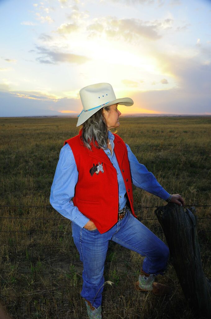 Karan Cowgirl Hat Red Vest